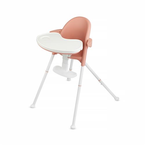 Kinderkraft Chaise haute bébé évolutive 2 en 1 PINI Plateau réglable Tablette amovible - Rose
