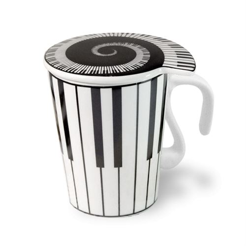 Totalcadeau Multi Mug Piano À Couvercle Tasse Céramique