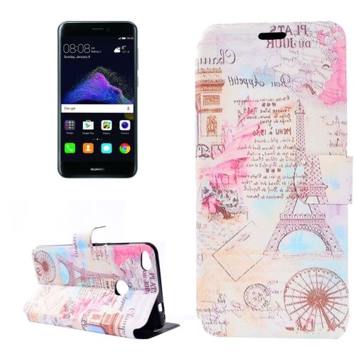 Huawei P8 Lite (2017) Housse Etui Cuir PU Tour Eiffel ALS47665