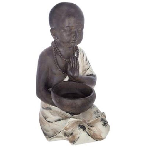 Statuette de Bouddha Assis Résine 34cm Noir