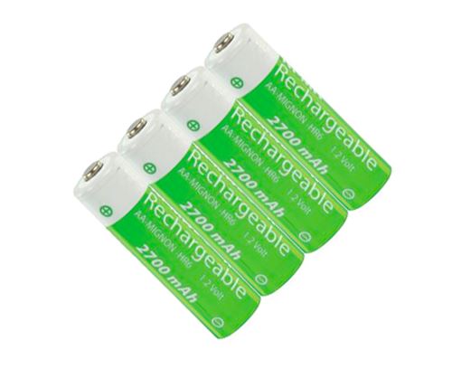 KOMELEC Piles rechargeables lr06 aa 2600 mah (pack de 4)