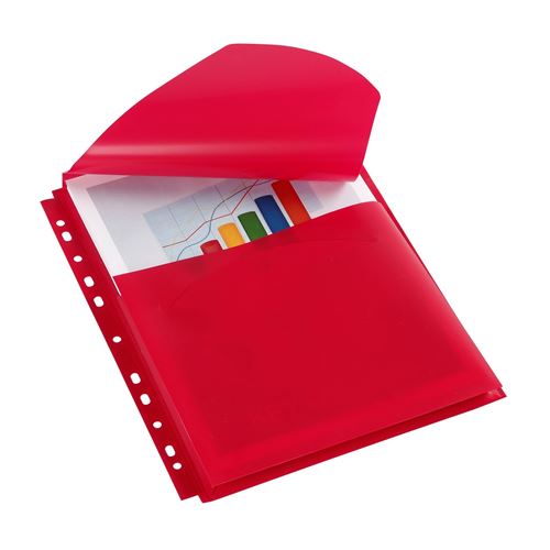Pochette perforée A4 Pochette plan Viquel Polypropylène Rouge - Pochette  papier et sac cadeaux - Achat & prix