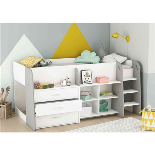 Lit combiné enfant en bois 90x200 - LT144