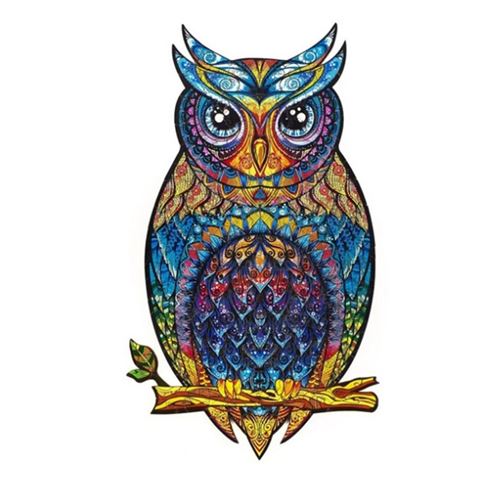 Puzzle 108 pièces bois Hibou 5mm