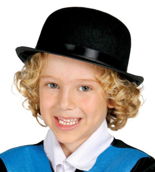 Chapeau melon enfants feutre noir