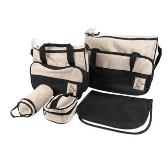 Noir Sac A Langer Pour Bebe Set De 5 Pieces Main Pour Voyage Sacs A Langer Achat Prix Fnac