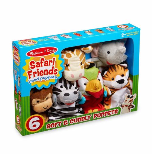 Melissa & Doug 19118 Ensemble de marionnettes Safari (6 pièces), multicolore