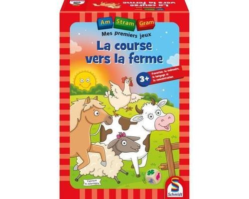 SCHMIDT SPIELE Jeu de société La course vers la ferme - Am Stram Gram