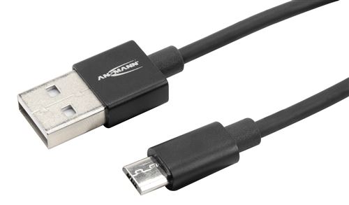 Câble micro USB ANSMANN 120 cm Câble de chargement / câble de données avec boîtier en aluminium