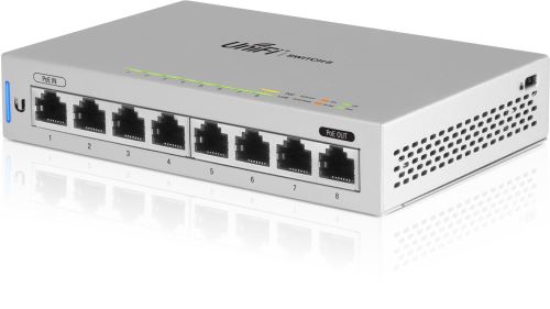 Ubiquiti UniFi Switch US-8 Commutateur Géré 7 x 10-100-1000 + 1 x 10-100-1000 (PoE Passthrough) Ordinateur de bureau PoE…