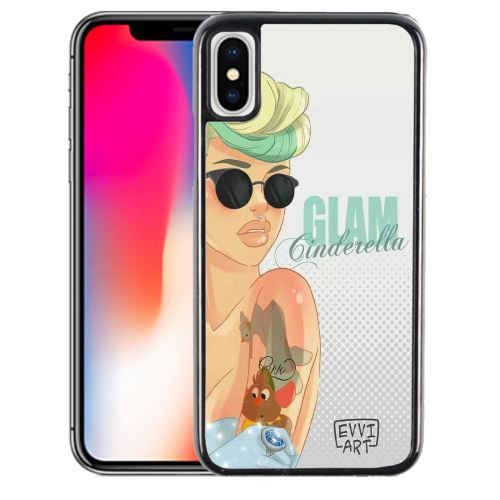 Coque pour iPhone XS princesse cendrillon glam