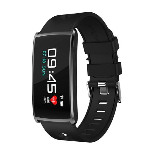 N68 IP67 montre bracelet coloré de bracelet de pression artérielle de fréquence cardiaque de bracelet coloré Noir