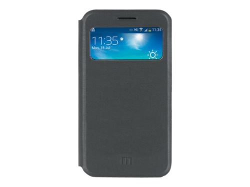 Mobilis C1 - Flip cover voor mobiele telefoon - antraciet - voor Samsung Galaxy S4 Mini