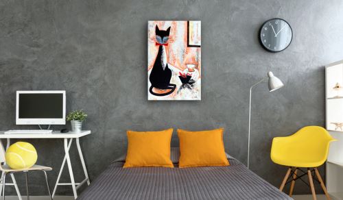 80x120 Tableau Chats Animaux sublime The True Gentleman