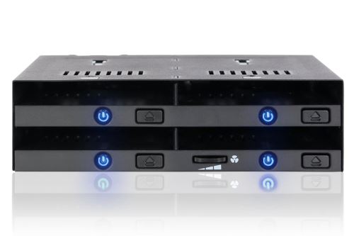 'Icy Dock flexidock mb524sp-b Imprimé de Disque Dur/SSD 2.5 Noir – Disque Dur en réseau (2.5, SAS, Serial ATA III, 5,9.5 mm, imp