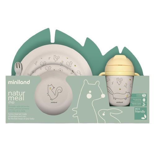 MINILAND - Vaisselle en bamboo eco-friendly, Naturmeal chip