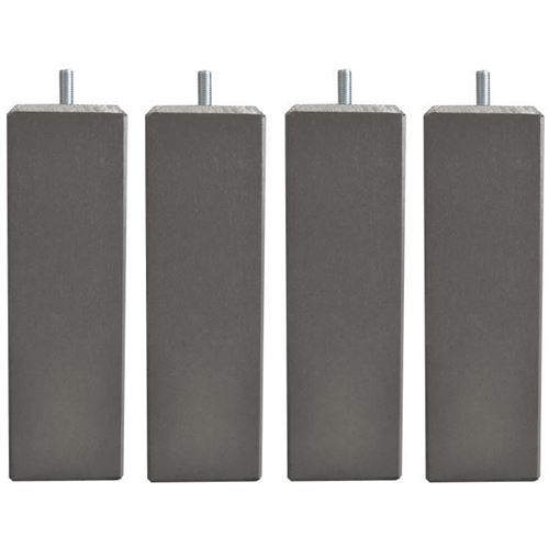 Jeu De Pieds Carres L 6 Cm X L 6 Cm H 19 Cm - Taupe - Lot De 4