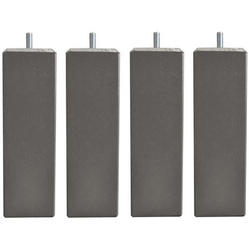 Jeu De Pieds Carres L 5,4 Cm X L 5,4 Cm H 14,5 Cm - Taupe - Lot De 4
