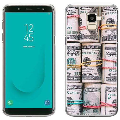 Coque pour Samsung Galaxy J6 -  Billets Dollars Rouleaux