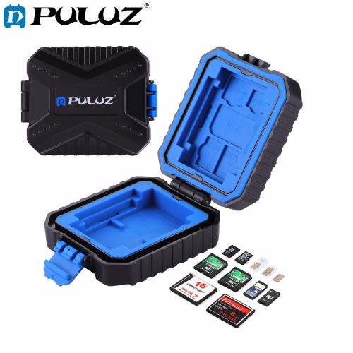 PULUZ 11 in 1 Étui pour carte mémoire pour carte 3SIM + 2XQD + 2CF + 2TF + 2SD
