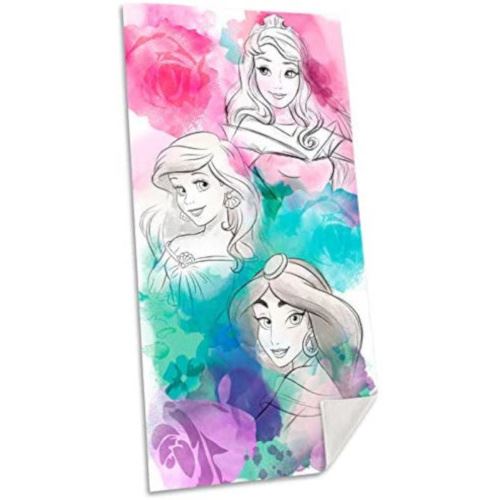 Kids Licensing serviette princesse filles coton 150 x 75 cm blanc