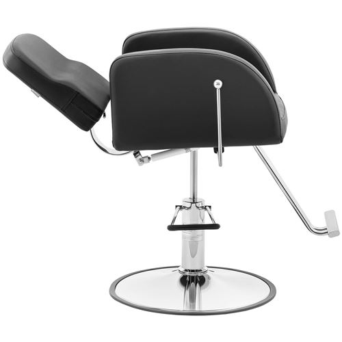 Fauteuil de coiffeur avec repose-pieds - 920 - 1 070 mm - 200 kg - Black,  Silver Fauteuil salon de coiffure Chaise de barbier