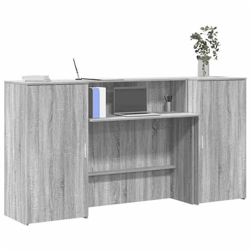 Non Communiqué Gris Vidaxl Bureau De Réception Sonoma 200X50x103,5 Cm Bois Ingénierie, Comptoir De Réception, Réception De Salon, Comptoir 3324219