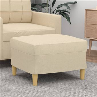 vidaXL Tabouret 60x50x41 cm tissu crème349265 - 1