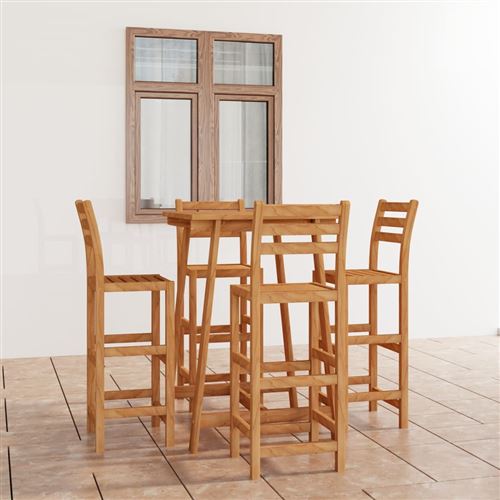Vidaxl ensemble de bar d'ext&eacute;rieur 5 pcs bois d'acacia massif 3057849