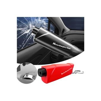 Lot De 3 Marteaux De Sécurité Voiture - Brise-vitre Et Coupe-ceinture D'urgence, Noir/rouge/argent