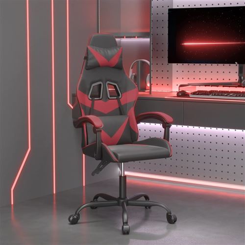 vidaXL - Chaise Gaming - Noir et rouge - Fauteuil de bureau - Image 3