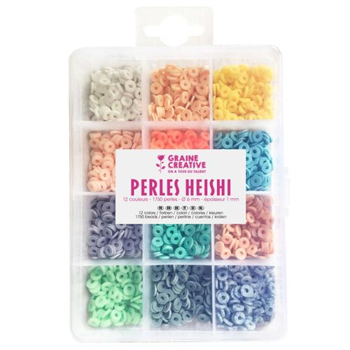 Graine Creative Rose Boite De Perles Heishi Pastel