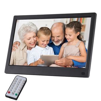 Cadre Photo Numérique 12 pouces LED Full HD 1080p Album + SD 4Go Noir YONIS - 1