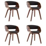 Lot de 4 chaise vidaxl H. 70 cm non pliable interieur en bois gris