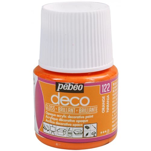 Peinture acrylique P&eacute;b&eacute;o D&eacute;co - Orange - brillant - 45 ml