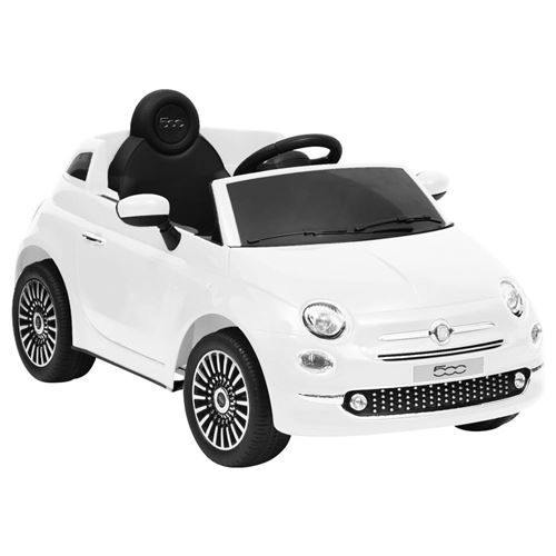 vidaXL Voiture électrique pour enfants Fiat 500 Blanc