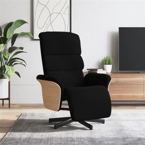 Non Communiqué Noir Vidaxl Fauteuil Réglable Avec Repose-Pieds Tissu