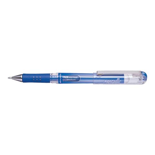 PENTEL  HYBRID ROLLER K230 BLEU M&Eacute;TALLIQUE 