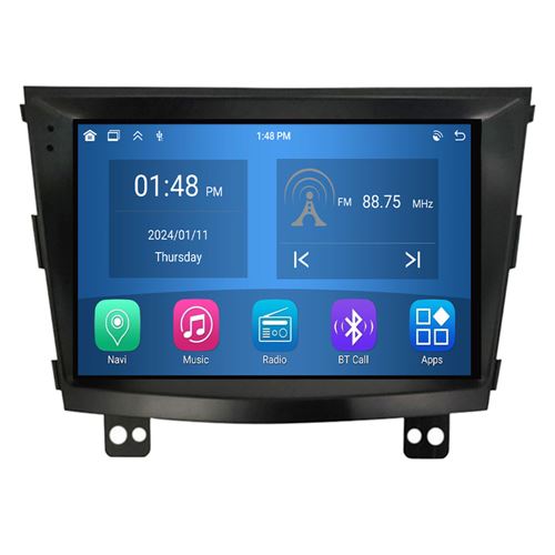 Autoradio RoverOne® Bluetooth CarPlay Android Auto Navigation 4Go RAM 64Go ROM pour SsangYong Tivolan Tivoli 2014-2017