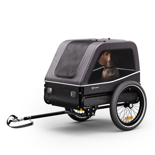 Comparer les prix de KLARFIT Goldie S Remorque pour vélo pour chiens 130 L petits/moyens chiens Gris