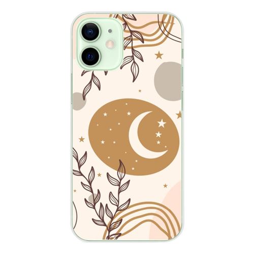 Coque en silicone imprimée compatible Apple iPhone 12 Mini Lunaison