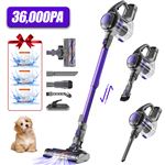 Aspirateur Balai 27000PA 55min 2200mAh x 6 1.3L Capacité 5 en 1 Aspirateur balais Sans fil Pour Les Tapis Sols Durs Poils d'Animaux