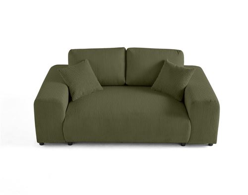 BestMobilier - Canapé droit - Lisa Design - 2 places - Vert - 178 x 178 x 79 cm - Image 2