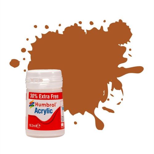 Peinture Humbrol Acrylic 9 Tan Gloss 18,2ml (14ml + 30% Gratuit) - Humbrol
