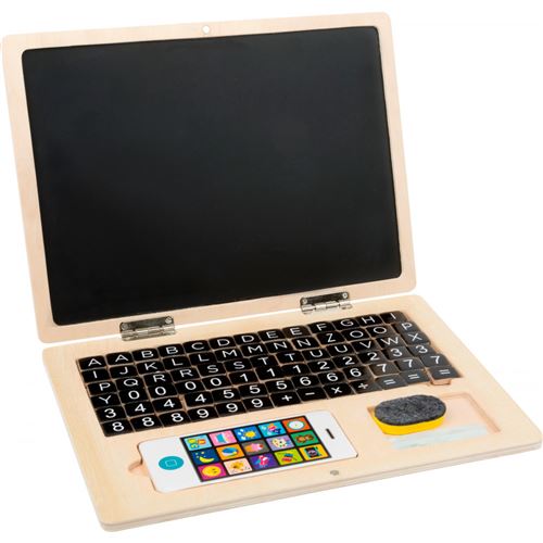 Non Communiqué Small Foot - Ordinateur Portable En Bois Avec Tableau Aimanté