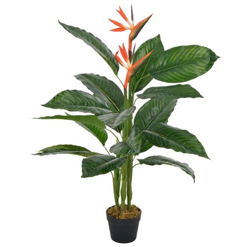 Vidaxl - Plante artificielle Strelitzia avec pot Rouge 100 cm Orange