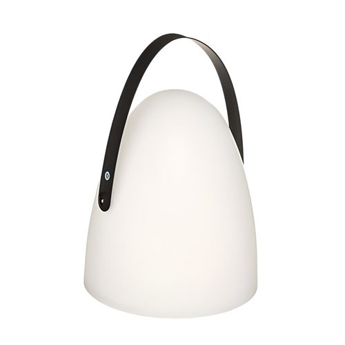 Lampe exterieure en fer / polypropylene coloris blanc - Diametre 21 x Hauteur 30 cm -PEGANE-