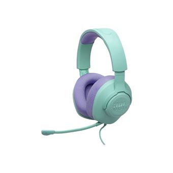 JBL Quantum 100M2 - Micro-casque - circum-aural - filaire - jack 3,5mm - cyan