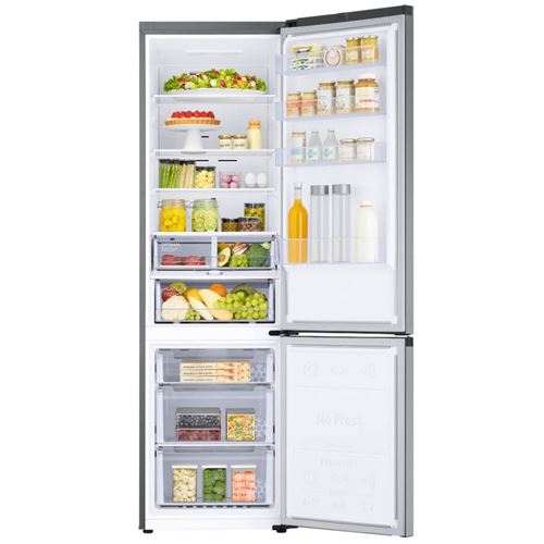 Samsung - réfrigérateur combiné 60cm 344l nofrost gris rl34t660esa
