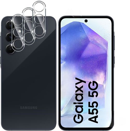 Verres Protection Camera Arriere Transparent X3 Pour Samsung Galaxy A55 Little Boutik©